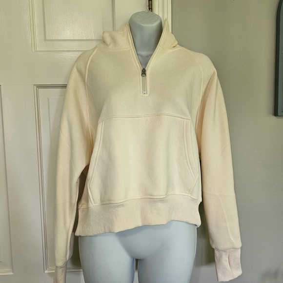 Filly Flair Tops - Filly Flair Cream Oversized Long Sleeve Hoodie